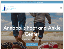 Tablet Screenshot of annapolisfootandanklecenter.com